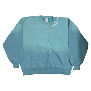 I Stole My Boyfriend’s Sweatshirt • Ombré California Embroidered Sweatshirt OOAK